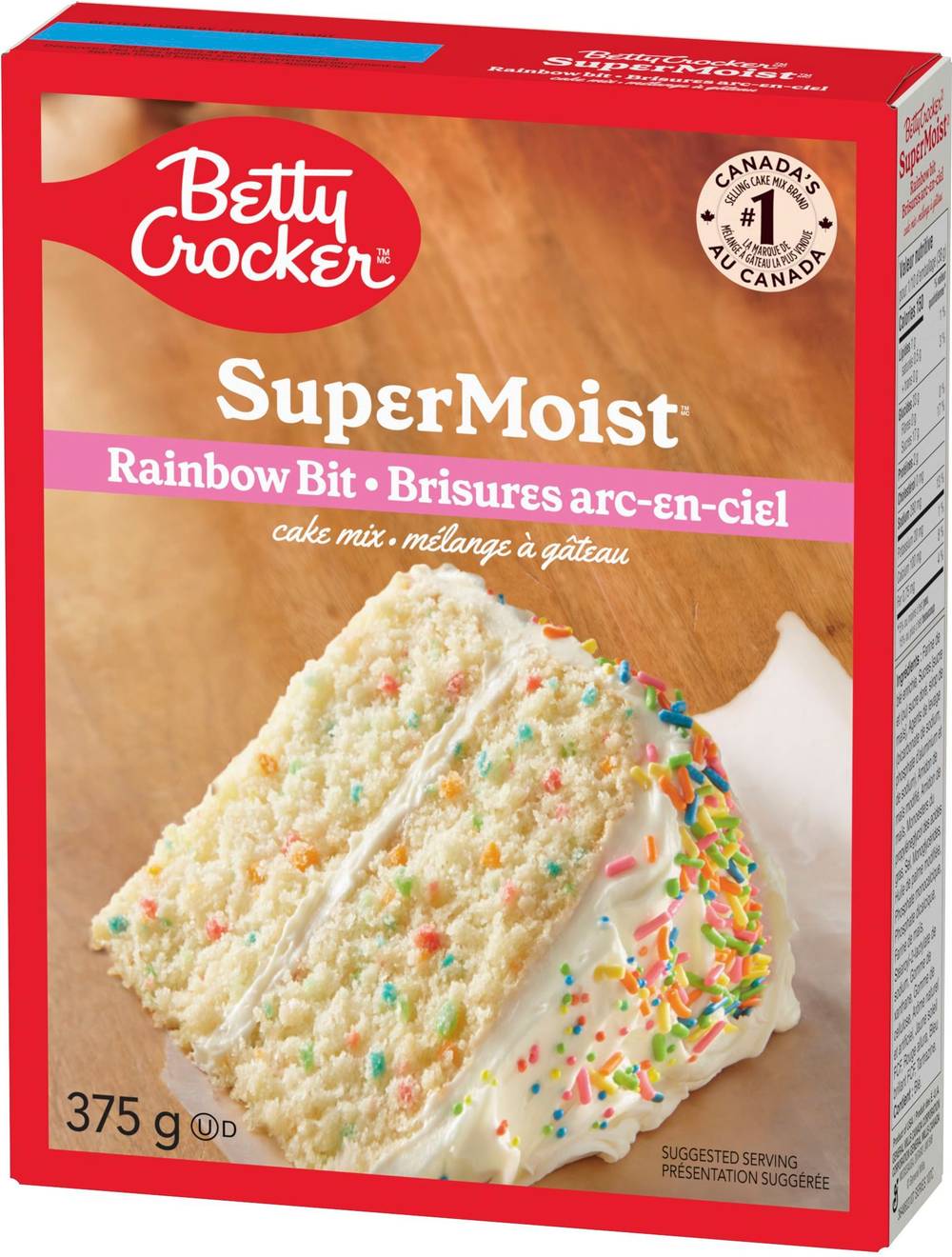 Betty crocker mélange à gâteau super moist brisures arc-en-ciel