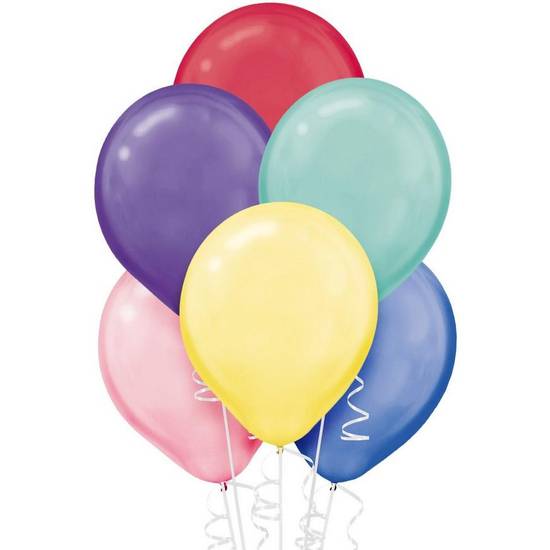 Uninflated 15ct, 12in, Assorted Pearl Balloons