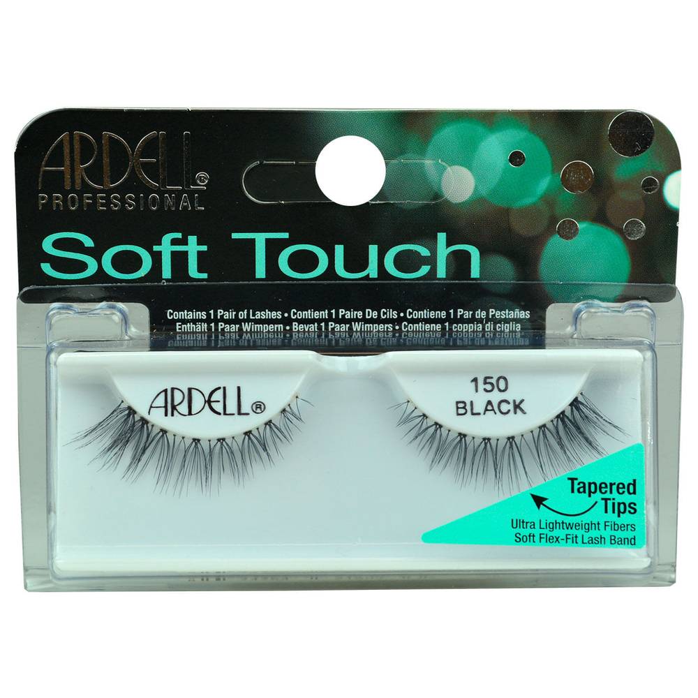 Ardell pestañas postizas soft touch black 150 (1 par)