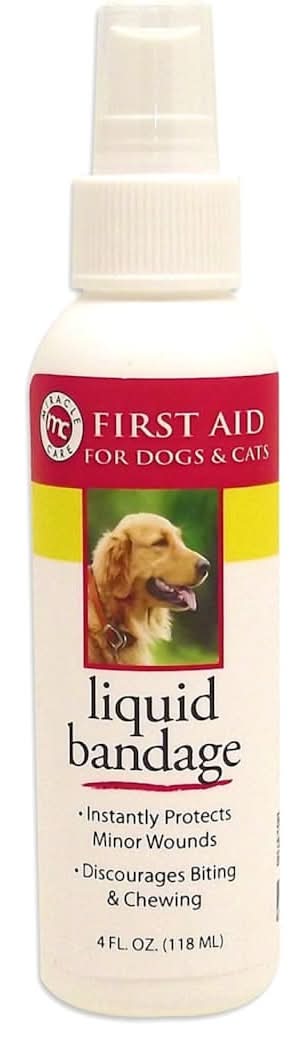 Miracle Care First Aid Liquid Bandage Spray for Dogs and Cats, 4 fl. oz.
