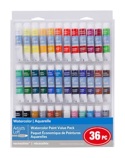 Artist's Loft Watercolor Paint Value pack By Artist's Loft Necessities, Assorted (36 ct)