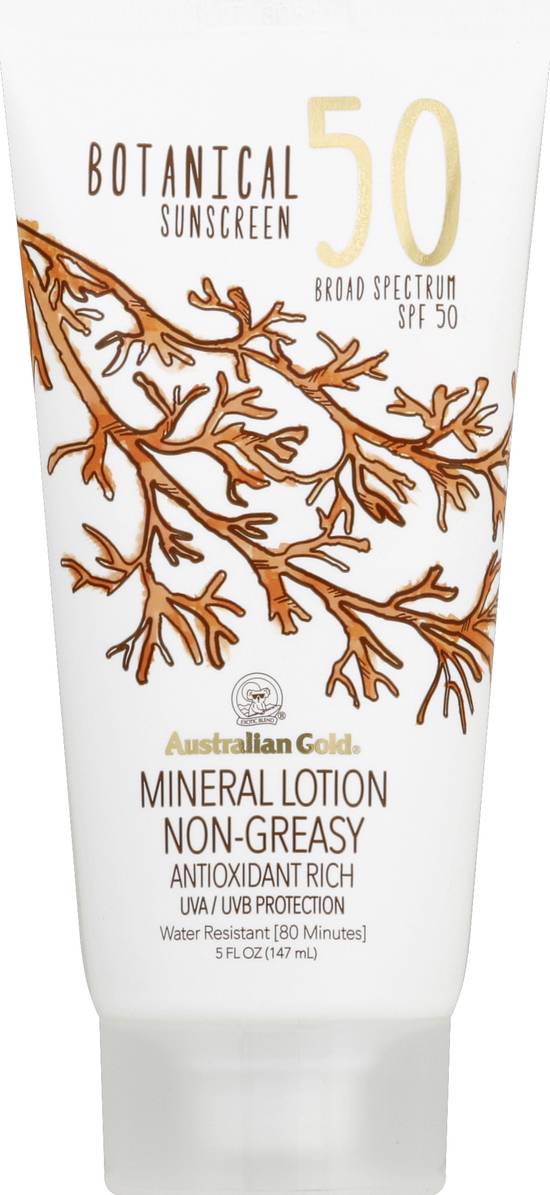 Australian Gold Botanical Sunscreen Spf 50 Mineral Lotion (5 fl oz