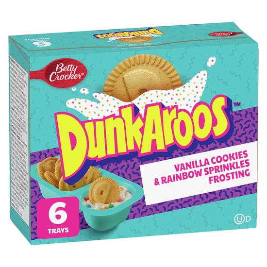 Betty Crocker Dunkaroos Vanilla Cookies & Rainbow Sprinkles Frosting (168 g)