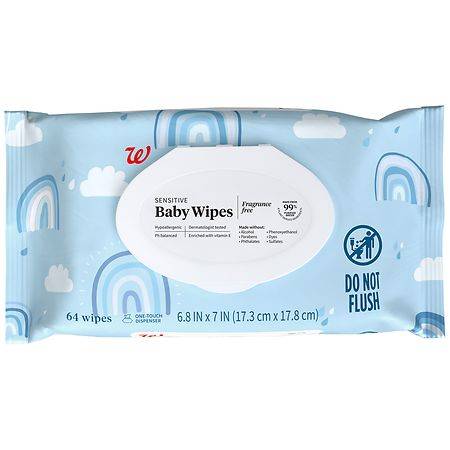 Walgreens Baby Wipes, Sensitive Fragrance Free (60 ct)