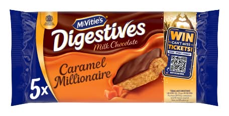 McVitie's Caramel, Digestive Slices Snack Cake Bars (5 pack)