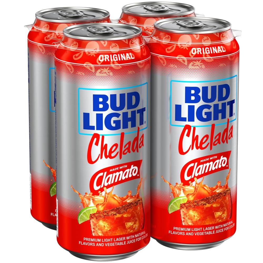 Bud Light Chelada Original Premium Light Lager Beer (4 pack, 16 fl oz)