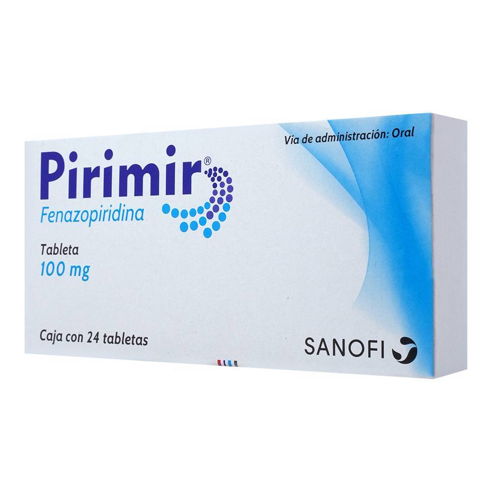 Sanofi pirimir fenazopiridina tabletas 100 mg (caja 24 piezas)