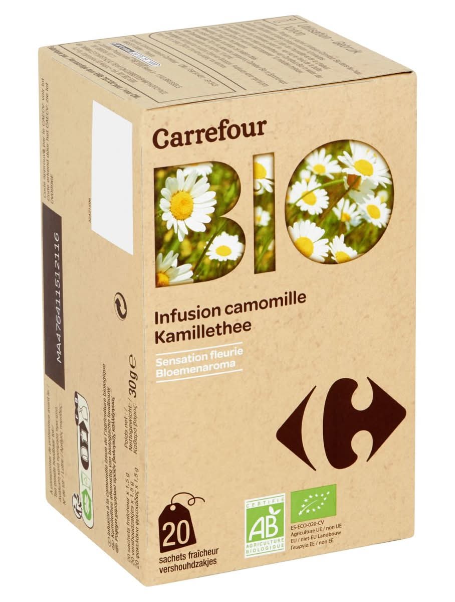 Carrefour Bio Infusion Camomille 20 Sachets Fraîcheur 30 g