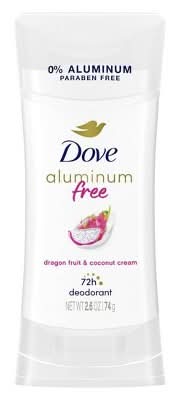 Dove Aluminum Free Deodorant Stick, Dragon Fruit-Coconut Cream (2.6 oz)