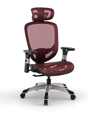 Staples Hyken Ergonomic Mesh Swivel Task Chair, Maroon (ST63138)