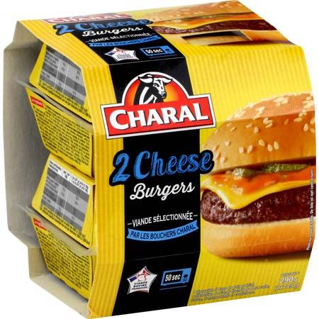 Burgers Cheese CHARAL - les 2 boîtes de 145g - 290g