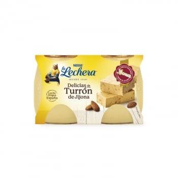 Postre delicias de turrón Nestlé La Lechera pack de 2 unidades de 125 g.