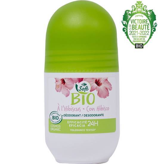 Carrefour Soft - Déodorant bille à l'hibiscus bio