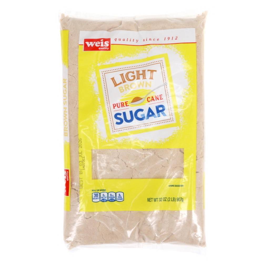 Weis Pure Cane Sugar, Light Brown (32 oz)