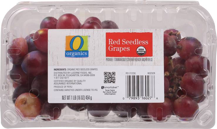 O Organics Seedless Red Grapes (1 lb)
