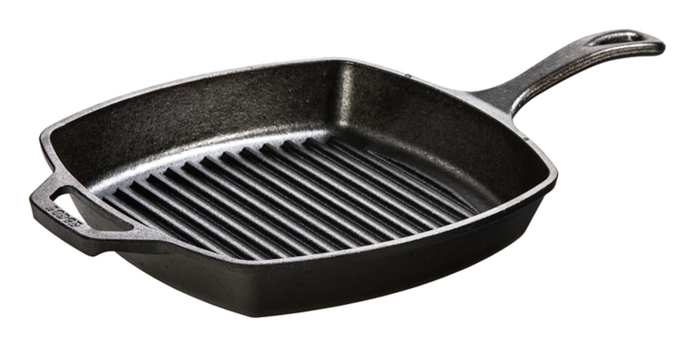 Lodge Cast Iron Grill Pan Black