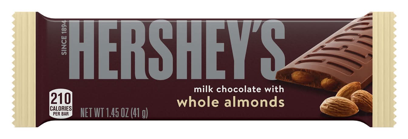 Hershey's Milk Chocolate With Whole Almonds Candy Bars (1.45 oz)