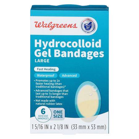 Walgreens Blister Care Hydrocolloid Adhesive Bandages Large (6 ct)