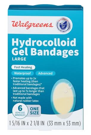 Walgreens Blister Care Hydrocolloid Adhesive Bandages, L (6 ct)