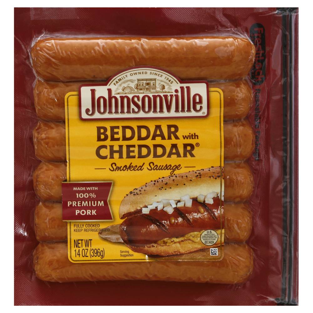 Johnsonville Smoked Sausage (beddar with cheddar)