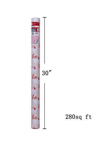 Holiday Time Christmas Gift Wrapping Paper Reversible Jumbo Roll, Santa And Candy Canes