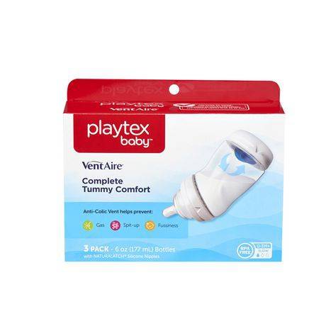 Energizer Playtex Baby Ventaire Bottles With Naturalatch Silicone Nipples  (3 pack, 177 ml), Delivery Near You
