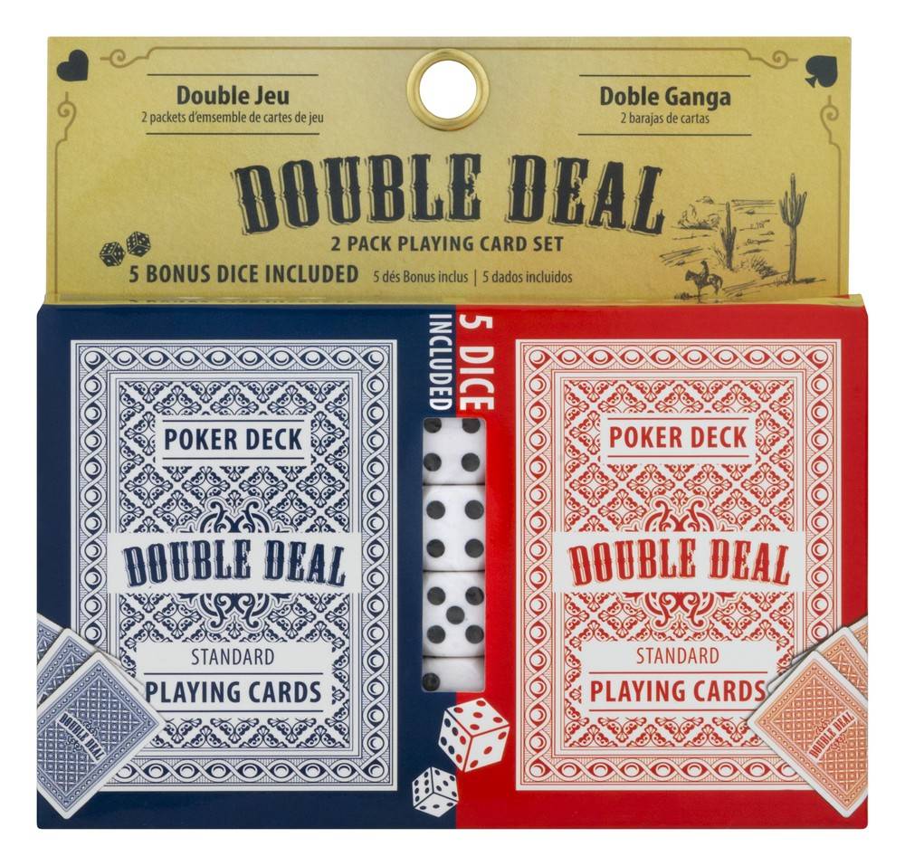 Jacent Double Deal Playing Card Sets (2 ct)