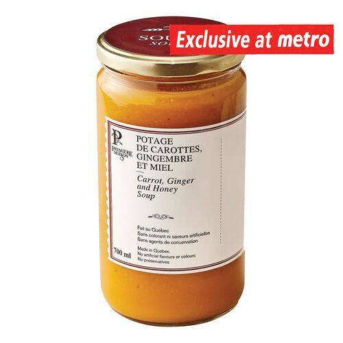 Première Moisson · Carrot ginger honey soup - Soupe de miel de gingembre de carotte