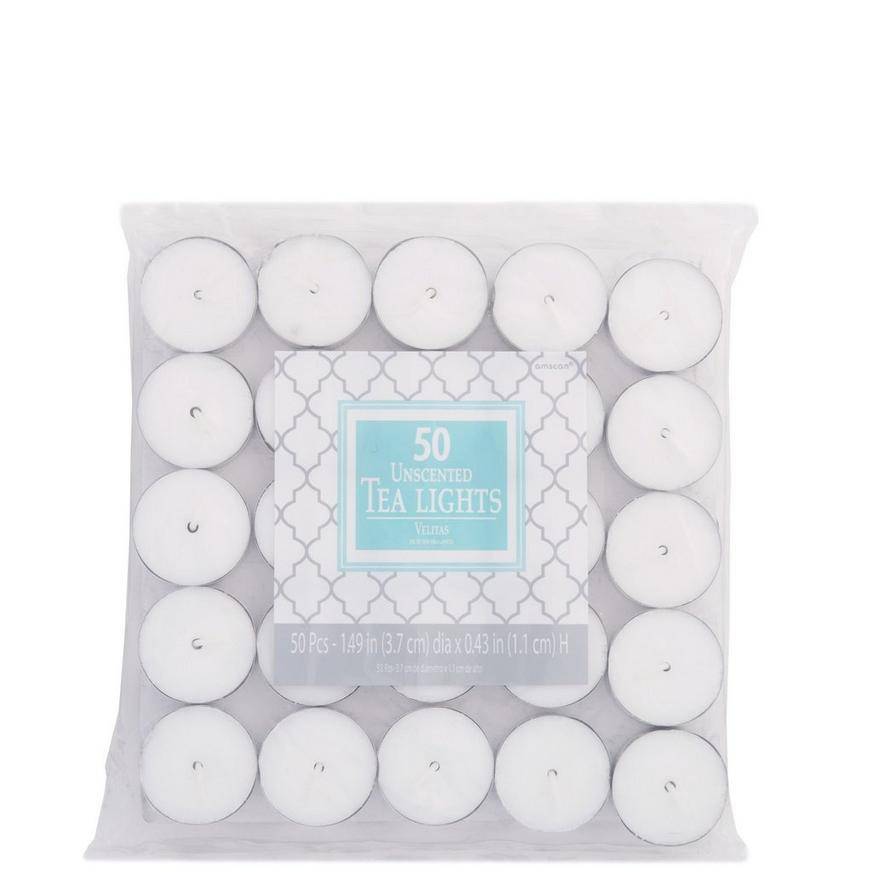 Party City Unscented Tealight Candles (white)