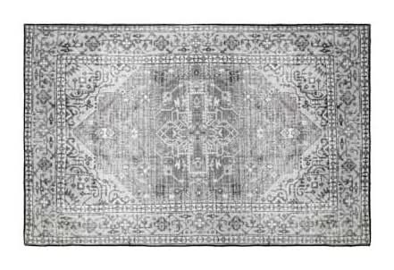 Washable Rug 48inx72in Gray