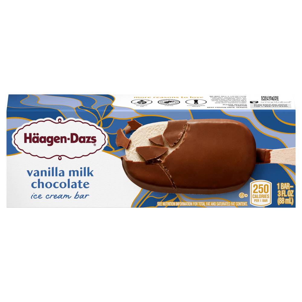 Häagen-Dazs Ice Cream Bar, Vanilla-Milk Chocolate (3 fl oz)