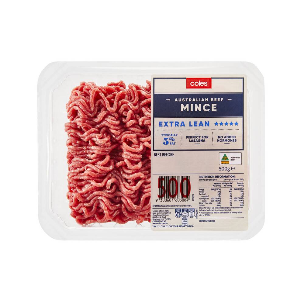 Coles Extra Lean Beef Mince