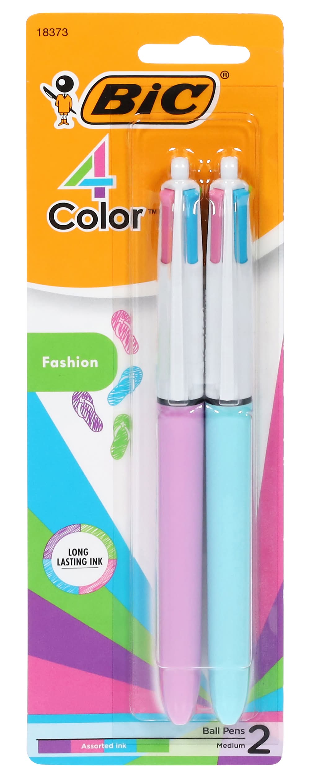 BiC Ballpoint Retractable Pen, Assorted (2 ct)