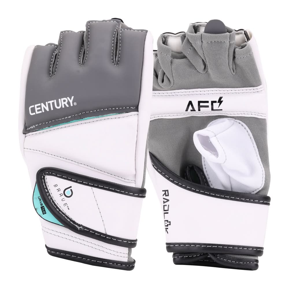 Century Brave Women's Grip Bar Bag Gloves (White/Teal, M/L)