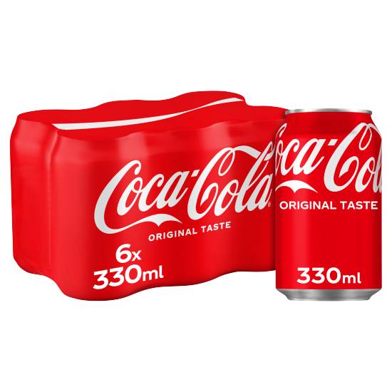 Coca-Cola Original Taste Sparkling Soft Drink (6 x 330ml)