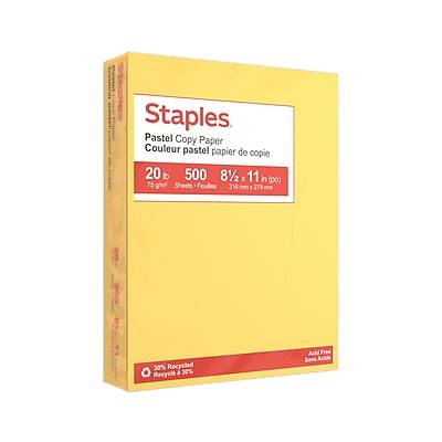 Staples Pastel 30% Recycled Color Copy Paper