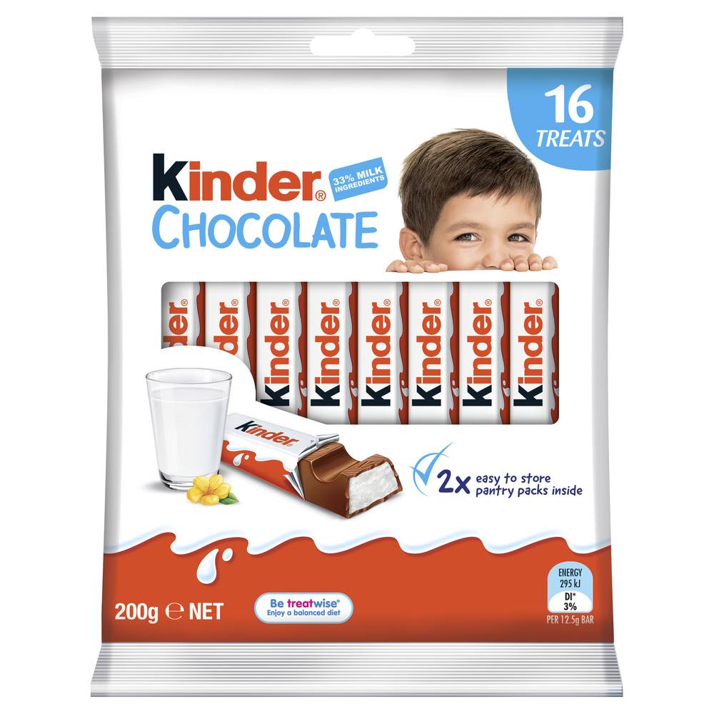 Kinder Chocolate Treats Sharepack Bars (16 x 12.5g)