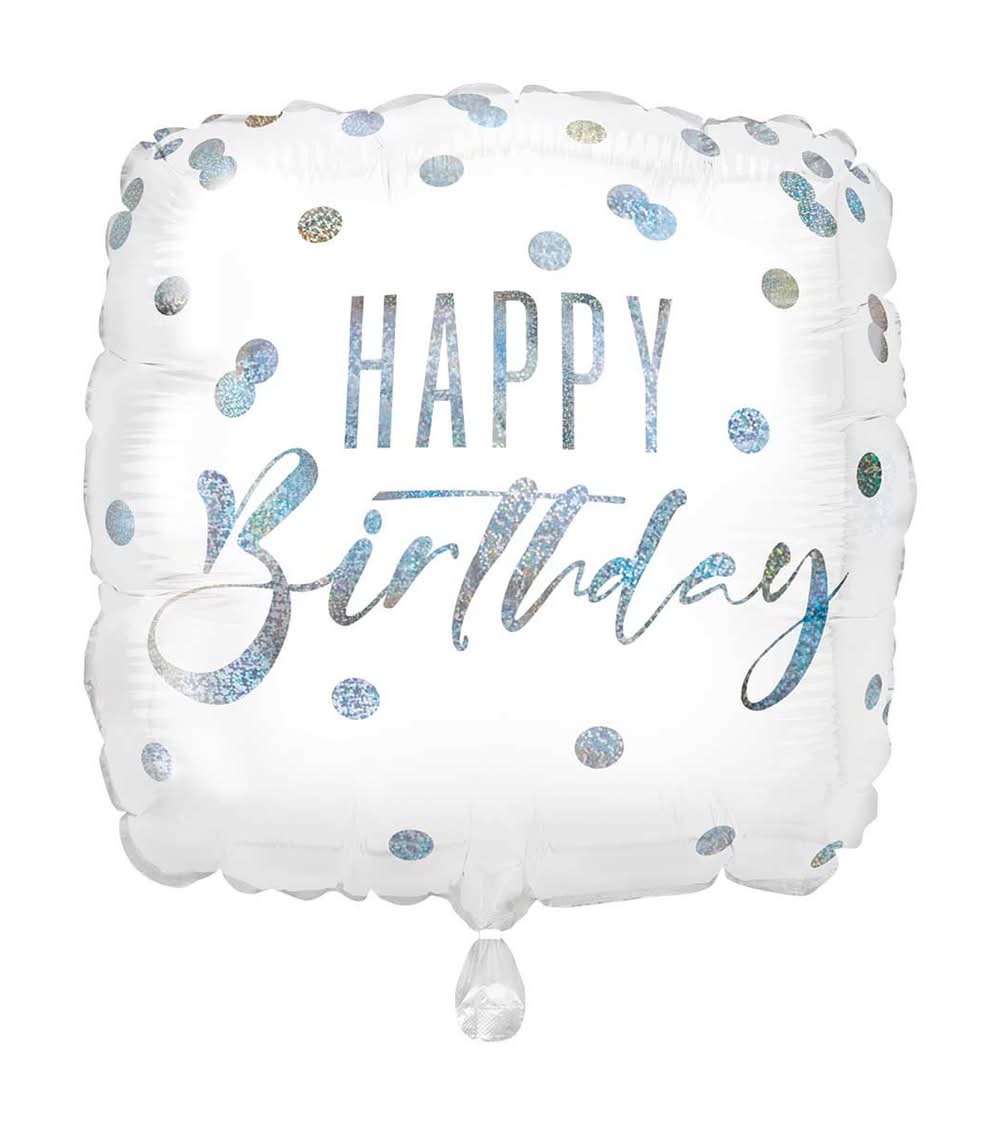 3-2-1 Party Elegant Polka Dot Foil Birthday Balloon, 17 in