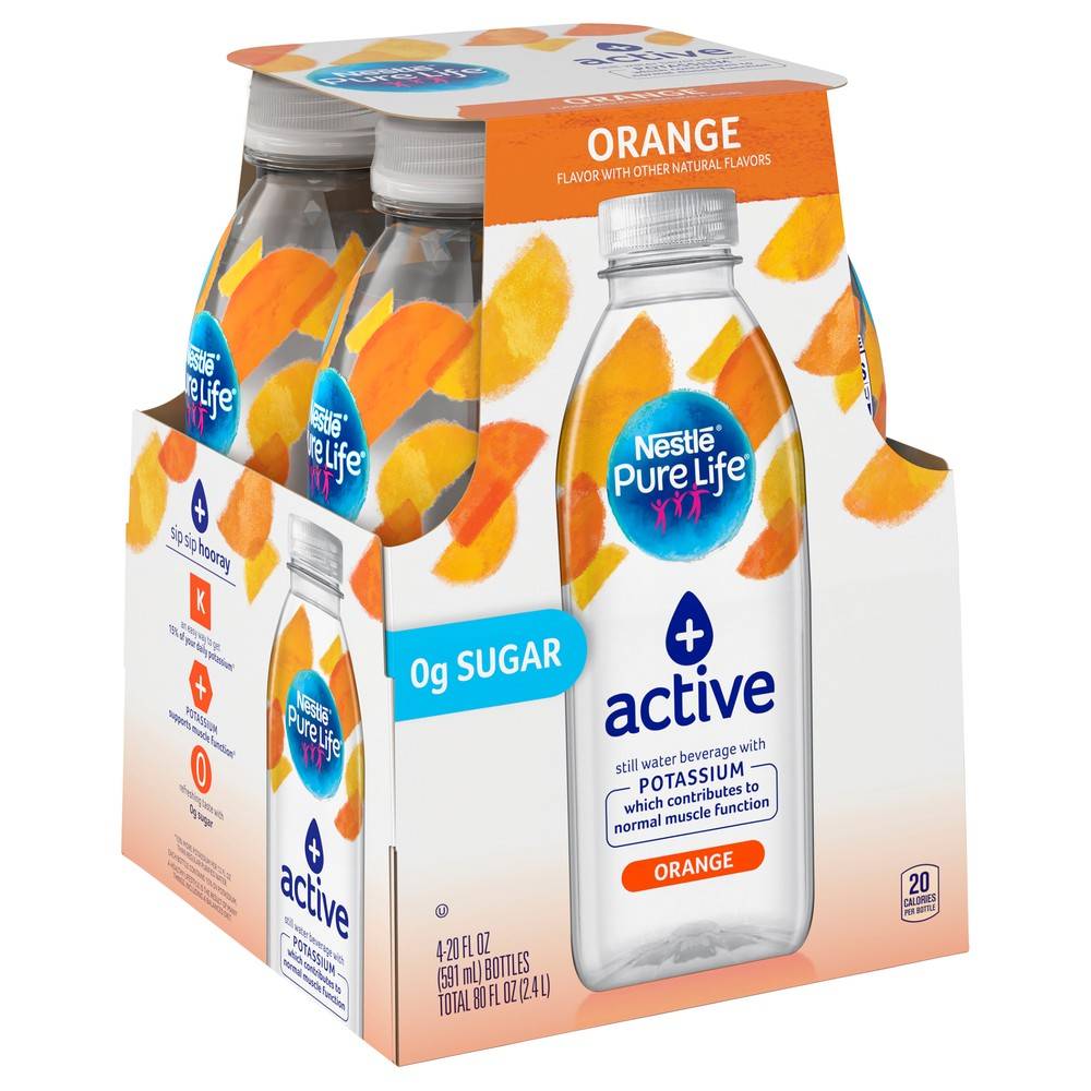 Nestlé Pure Life Orange Still Water (4 x 20 fl oz)