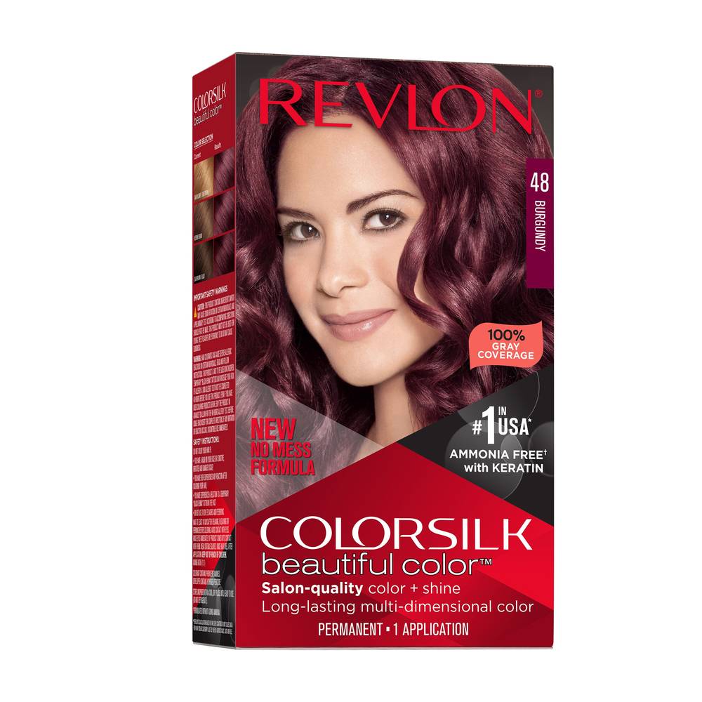 Revlon Colorsilk Beautiful Color Permanent Hair Color, 048 Burgundy