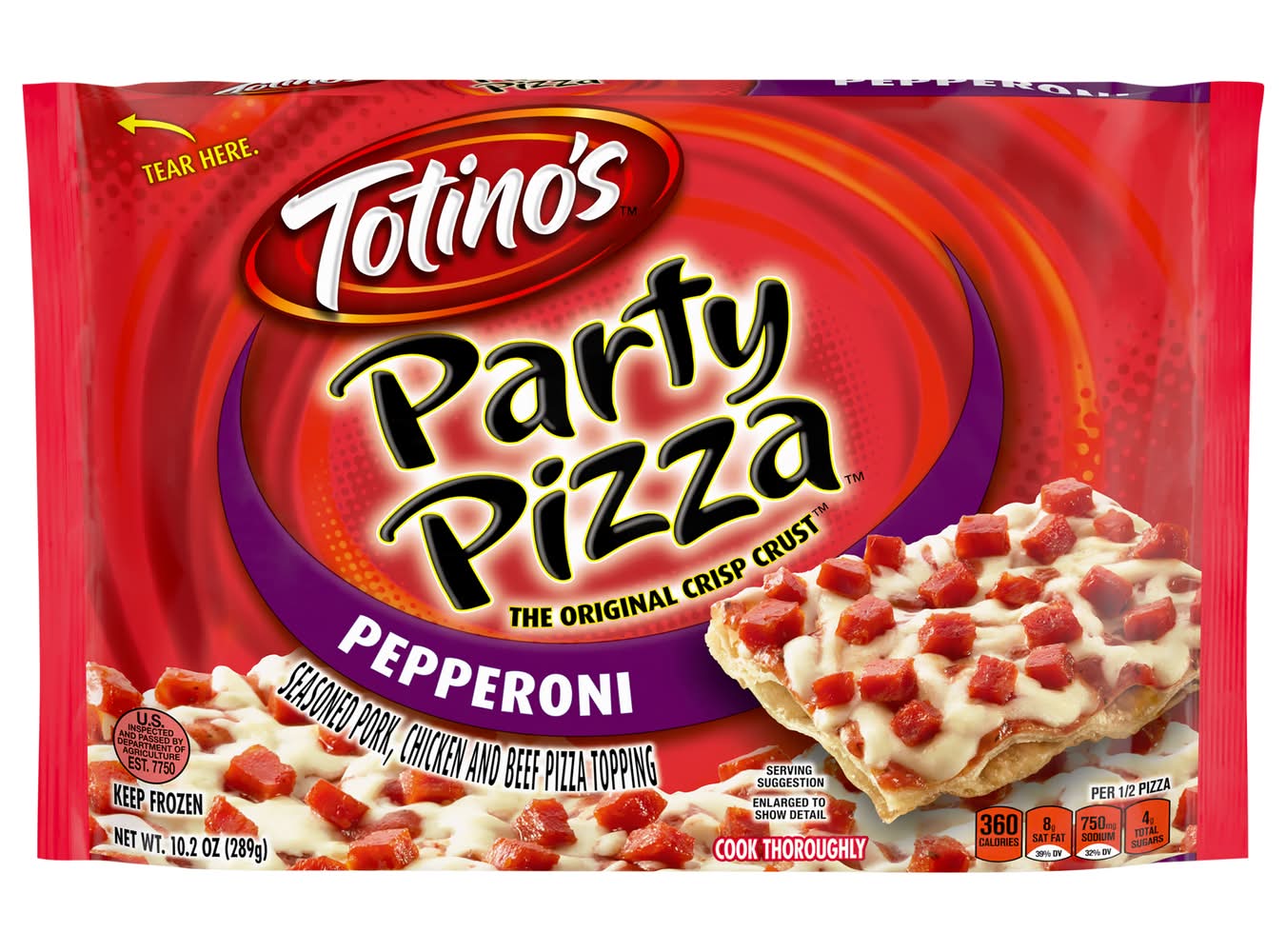 Totino's The Original Crisp Crust Party Pizza, Pepperoni (10.2 oz)