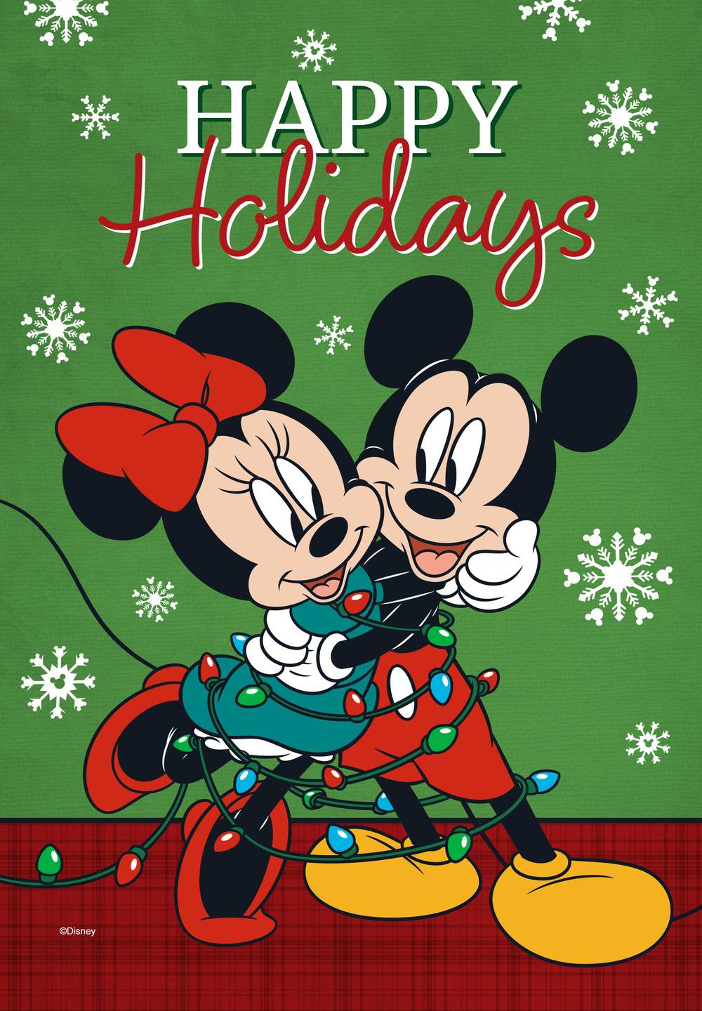 Disney 1.04-ft W x 1.5-ft H Christmas Garden Flag | 10-1250-92F-01