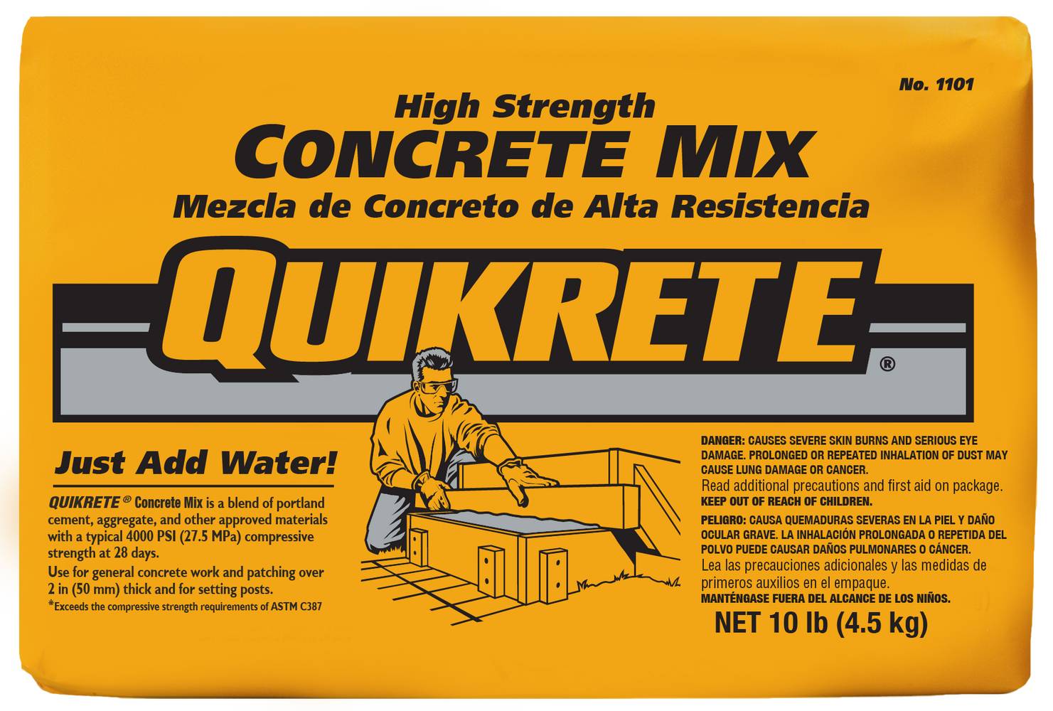 QUIKRETE 10-lb High Strength Concrete Mix | 110110