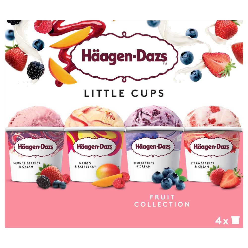 Haagen Dazs Fruit Collection Ice Cream 95mL x 4 pack