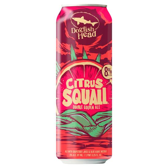 Dogfish Head Beer Citrus Squall Double Golden Ale (19.2oz can)