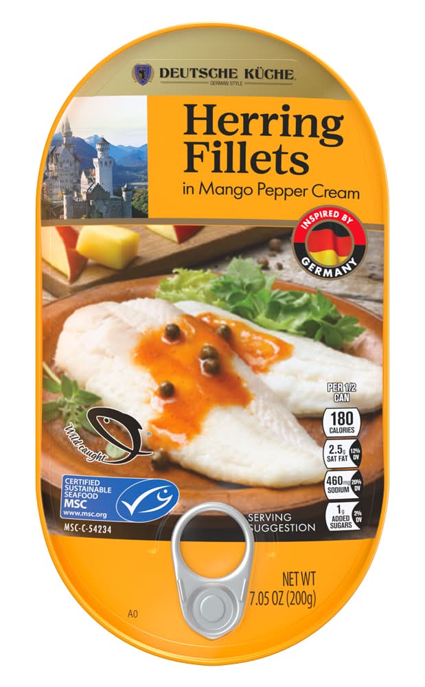 Deutsche Kuche Herring Fillets in Mango Pepper Sauce (7.05 oz)