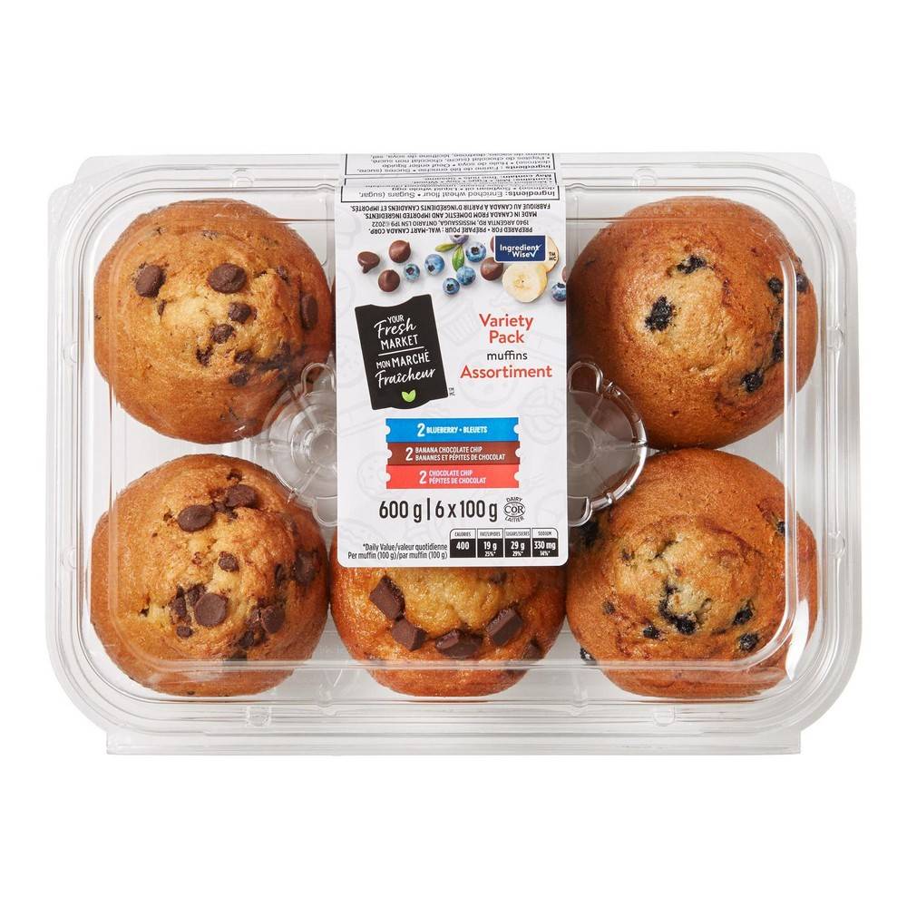 Your Fresh Market Variety Muffins (6 ct, 100 g)