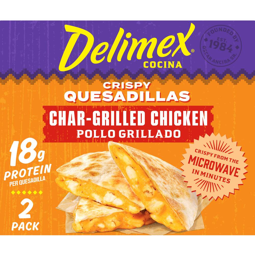 Delimex Char-Grilled Chicken Crispy Quesadillas, Char-Grilled Chicken (8 oz)