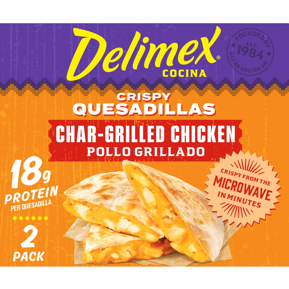 Delimex Crispy Quesadillas, Char-Grilled Chicken (8 oz, 2 ct)