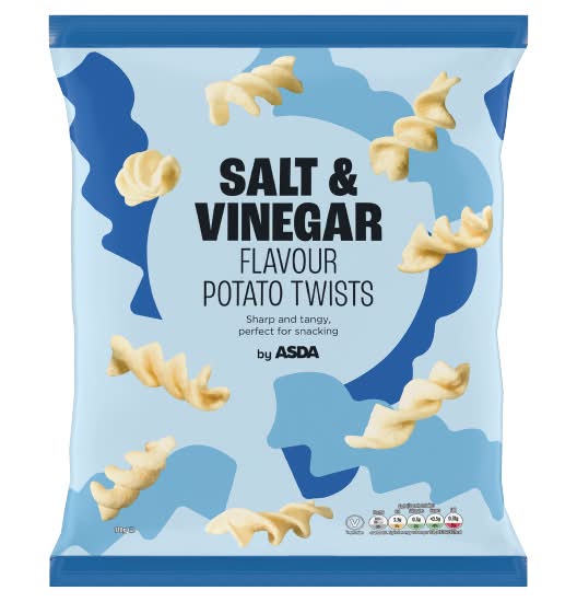 ASDA Salt & Vinegar, Potato Twists (120g)